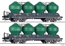 Tillig 01116 - TT - 2-tlg. Set Staubsilowagen Transportservics s.r.o. Beroun, Ep. VI